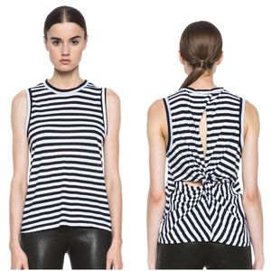 A.L.C. Harper Supima Cotton Twist Back Top
